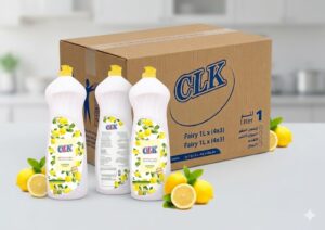 صابون صحون بالليمون CLK 1 لتر | إزالة قوية للدهون ولمعان مثالي 1 كرتون 6حبات