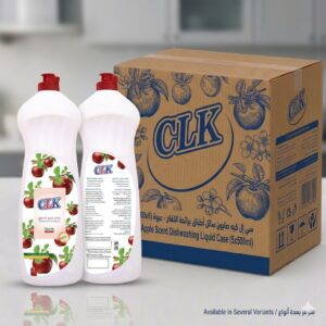 صابون صحون بالتفاح CLK 1 لتر | إزالة قوية للدهون ولمعان مثالي 1 كرتون 6حبات